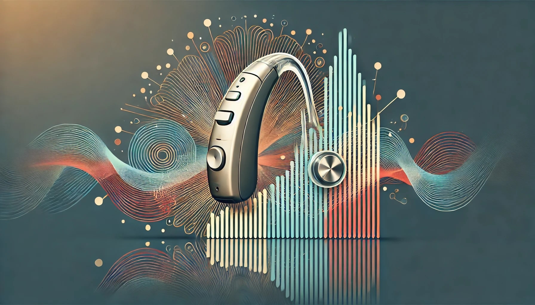 Hearing Aid with Abstract Sound Waves for Featured Image